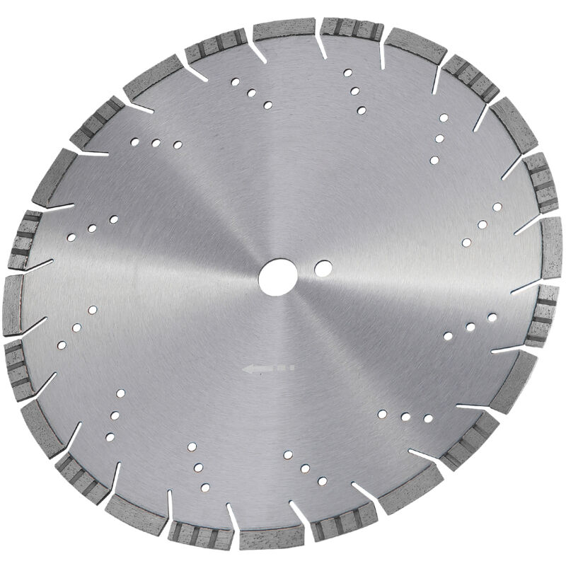 Mophorn - Lame diamantée 14 pouces/350 mm, lame de scie à béton humide/sec, dents inclinées de 0,39 pouce/10 mm, trou central universel de 1 pouce,