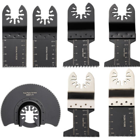 Mophorn Lames de scie oscillantes  50 pièces, kit de lames multi-outils à dégagement rapide, lames HCS pour bois, plastique, métal, clous et boulons, compatibles avec Dewalt, Dremel, Fein, Worx, Bosch