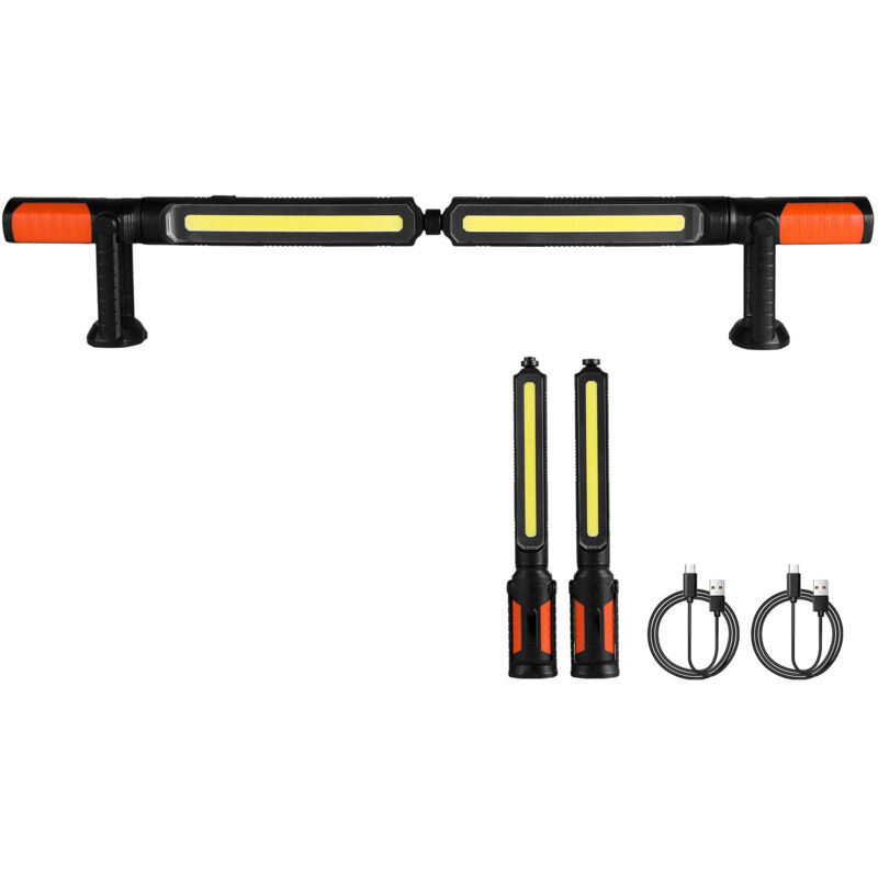 Lampe de travail sous le capot, led rechargeable lumineuse 1450LM, 4400mAh, portable pour éclairage d'urgence à domicile, réparation de voiture,