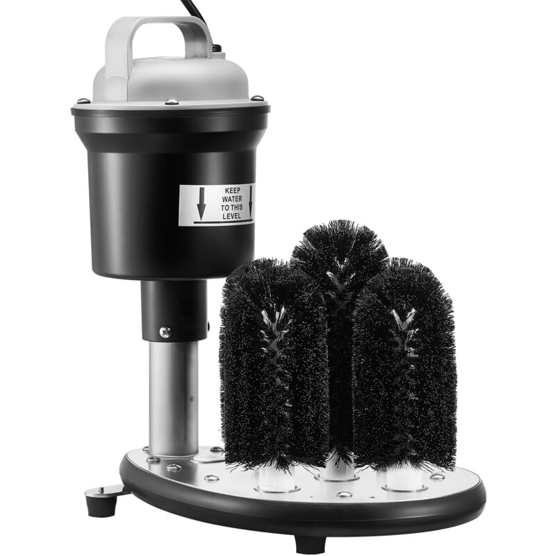 Lave-verres électrique commercial, machine de nettoyage à 5 brosses, 1200 tasses/heure, pour verres à vin, verres à bière, chopes, idéal pour les