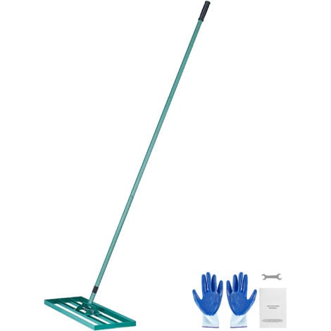 Mophorn Lawn Leveling Rake, 30 x 10 Inch, Heavy-Duty Leveler with 78 Inch Steel Handle, Yard & Garden Tool for Golf Lawn, Farm