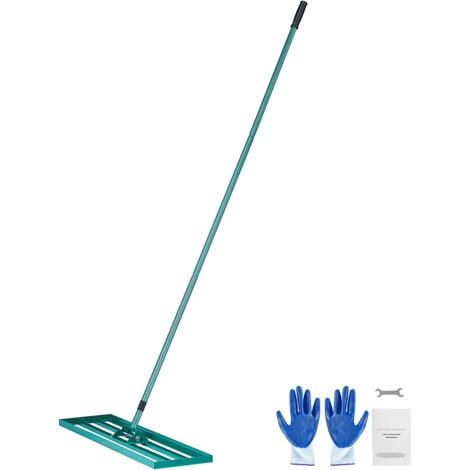 Mophorn Lawn Leveling Rake 48"x10", Heavy-Duty Yard Leveler with 78" Steel Handle, Garden & Golf Lawn Tool