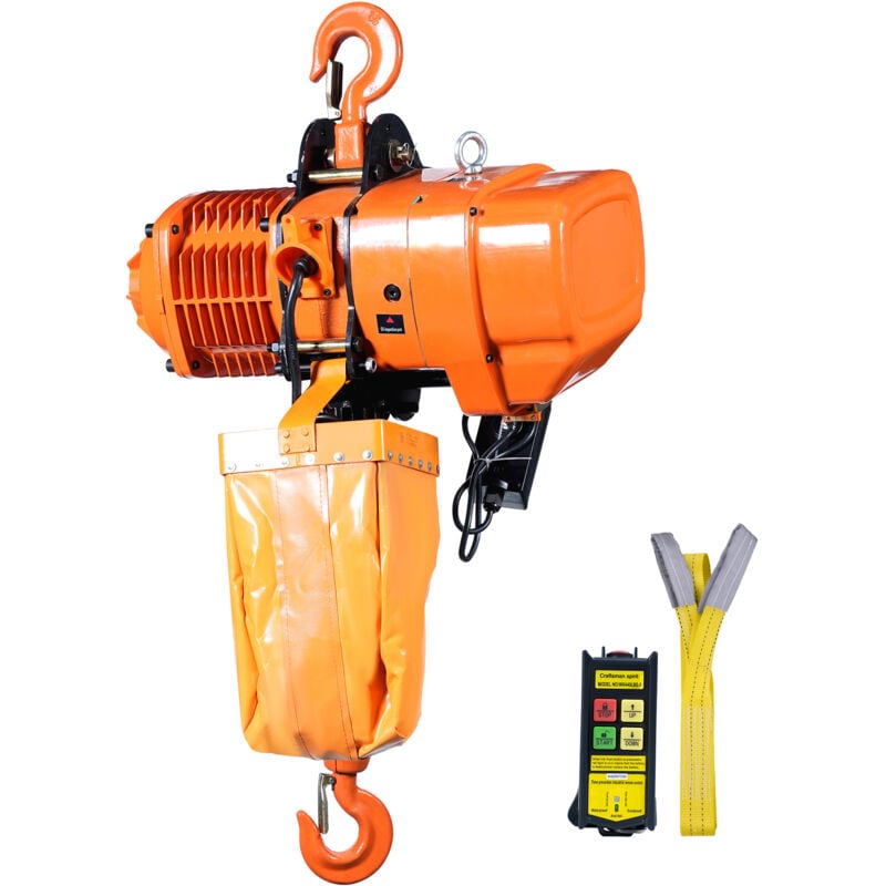 Le palan électrique à chaîne offre une capacité de charge de 4 400 lb, une hauteur de levage de 20 pi, Il est doté d'un pont roulant triphasé de 230