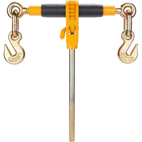 Mophorn Legatore a catena a cricchetto per carichi pesanti, con ganci G80, capacità massima di 3220 kg, maniglia antiscivolo per il trasporto di rimorchi e camion a pianale, set da 4 pezzi