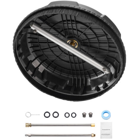 Mophorn Limpiador de superficies con hidrolavadora de 15", 3000 PSI máx., accesorio de plástico de 4 ruedas, conector rápido de 1/4, 2 boquillas y varillas extendidas