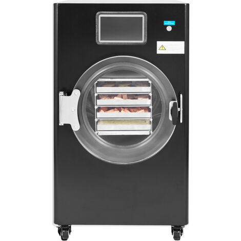 Mophorn Liofilizador al vacío, 8.8-13.2 lb/lote, bandejas de 4 capas, bomba de vacío, temporizador ajustable y control de temperatura, para frutas, verduras y carne, color negro