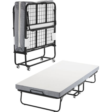 Mophorn Lit d'appoint, 38 po x 75 po, taille double, avec matelas en mousse à mémoire de forme de 4 po et cadre en métal robuste