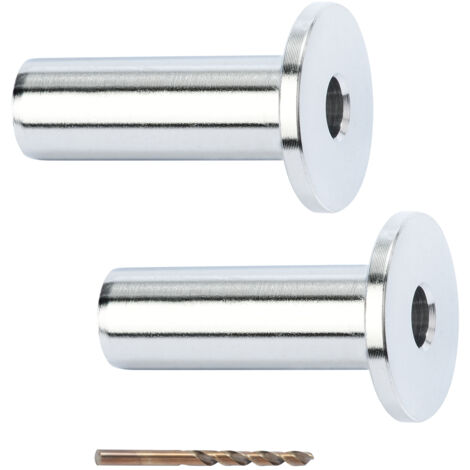 Mophorn Lot de 121 manchons de protection en acier inoxydable T316 pour garde-corps en câble métallique de 3,2 mm, kit de balustrade de qualité marine à monter soi-même, avec foret gratuit, argent