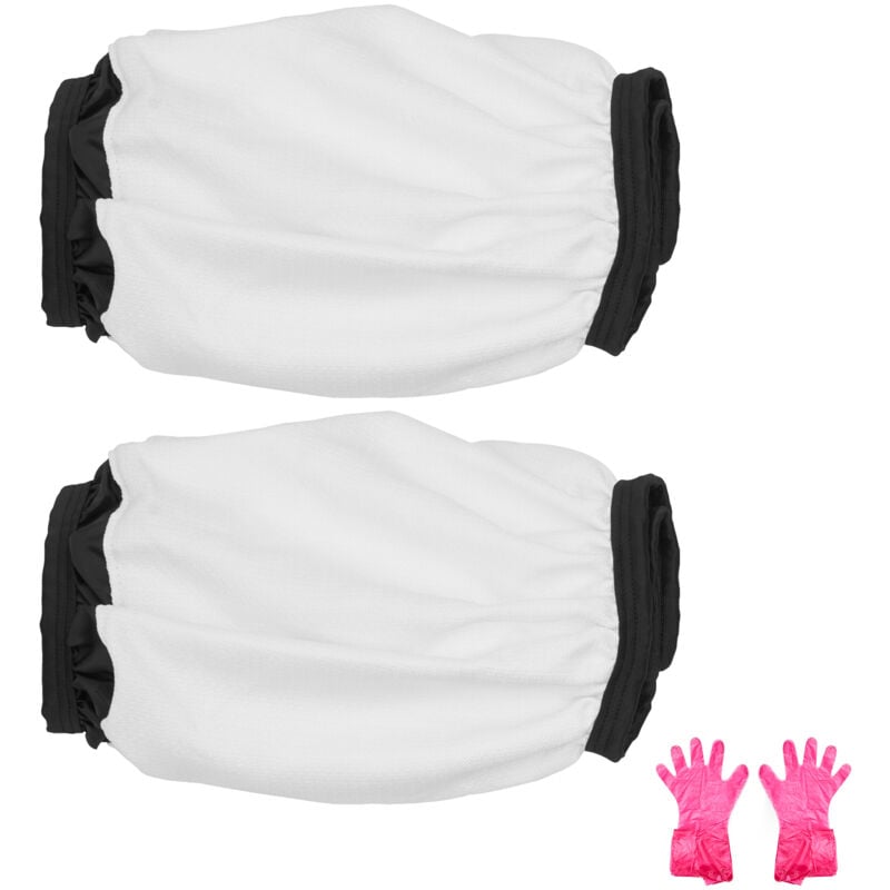 Lot de 2 chaussettes de neige épaisses pour pneus, housses de pneus en fibre de polyester haute densité avec sangles élastiques, chaussettes de