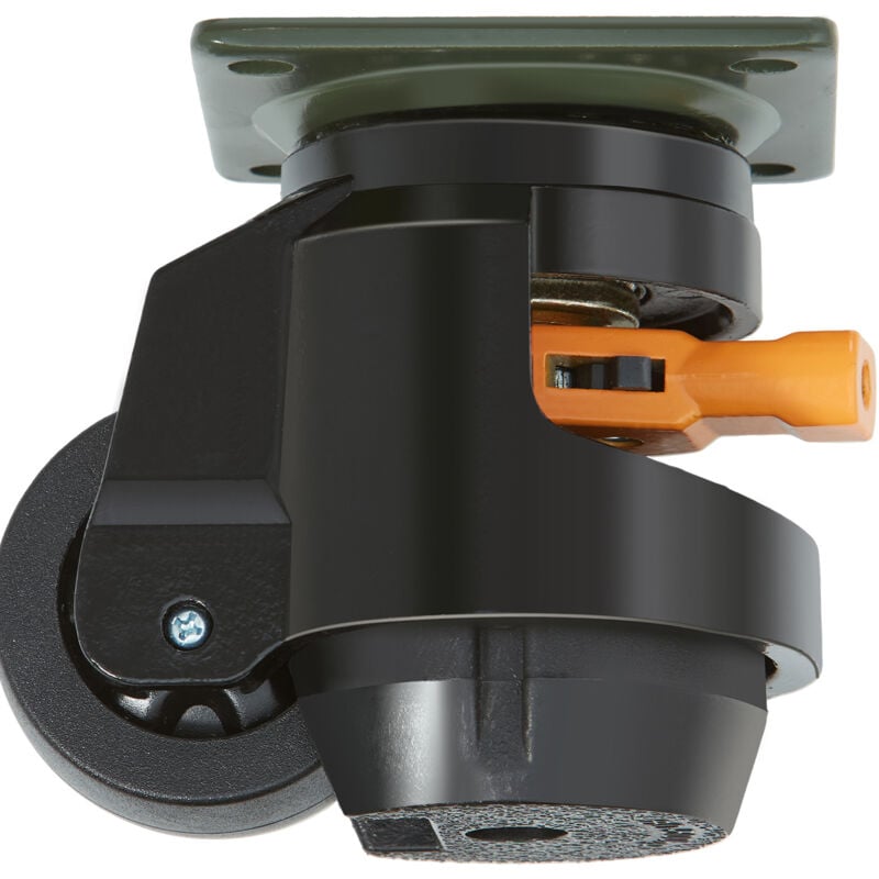 Mophorn - Lot de 4 roulettes de mise à niveau, capacité de charge de 2 200 lb, roues pivotantes robustes à 360 ° de 2,5 po, roulettes réglables pour
