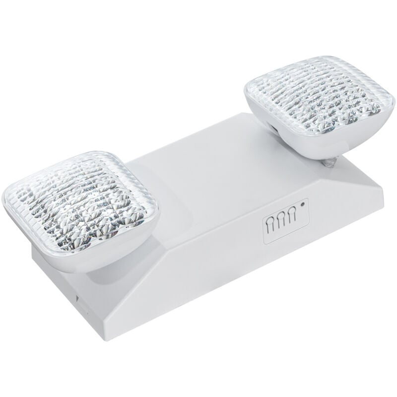 Mophorn - Lot de 6 lampes d'urgence commerciales 3 w – 180 min de secours, têtes réglables, éclairage longue durée