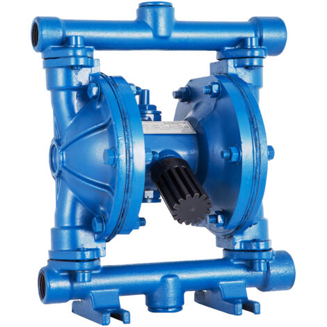 Mophorn Luftbetriebene Doppelmembranpumpe, 1/2 Zoll Einlass und Auslass, Gehäuse aus Gusseisen, 3 GPM, max. 90 PSI, pneumatische Transferpumpe