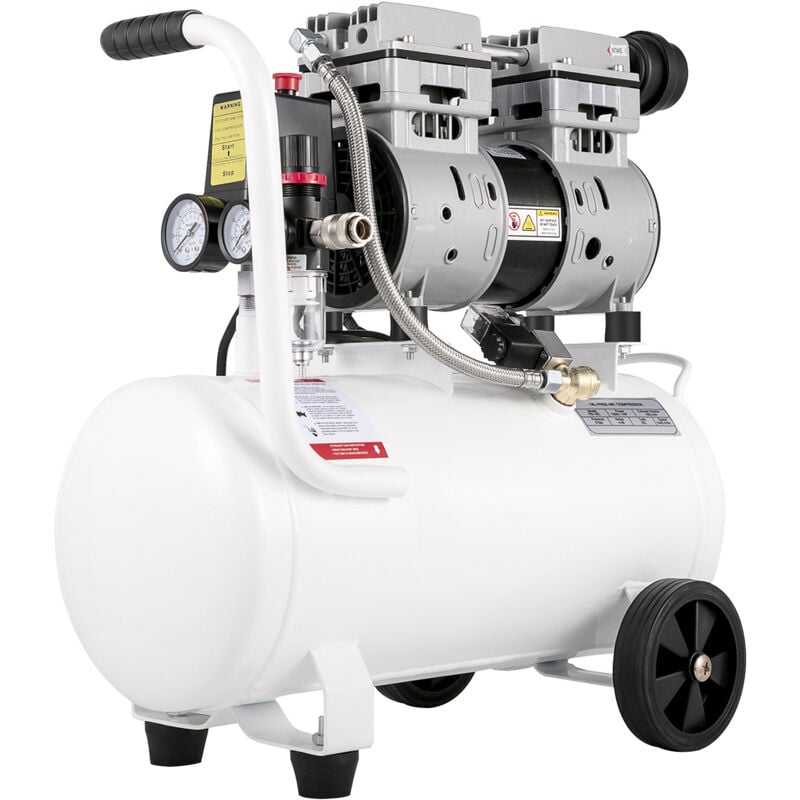 Image of Luftkompressor,tragbarer ölfreier Stahltank,5,5 Gallonen,Flüsterkompressor 25 l - Mophorn