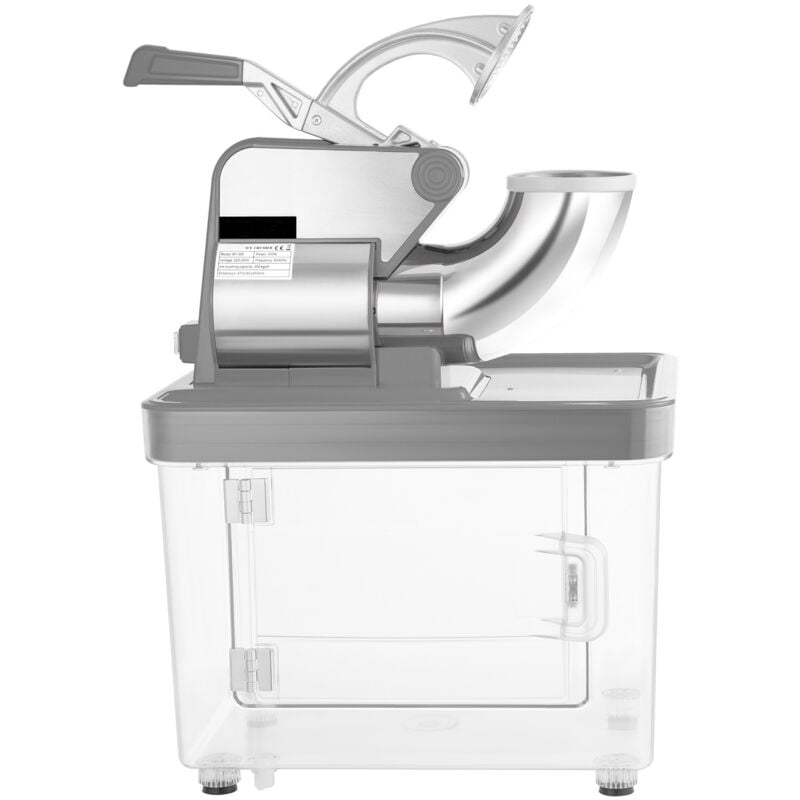 Machine à cônes de neige commerciale, machine à boules de neige 180 kg/h avec glacière isolée, 1450 tr/min, matériau pc et machine à cônes de neige