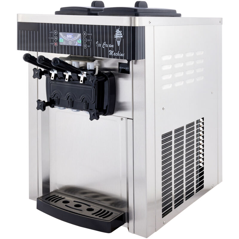 Machine à crème glacée molle2200 w, comptoir commercial, 5,3 à 7,4 gallons/heure, pour restaurants, bars, cafés, boulangeries - Mophorn