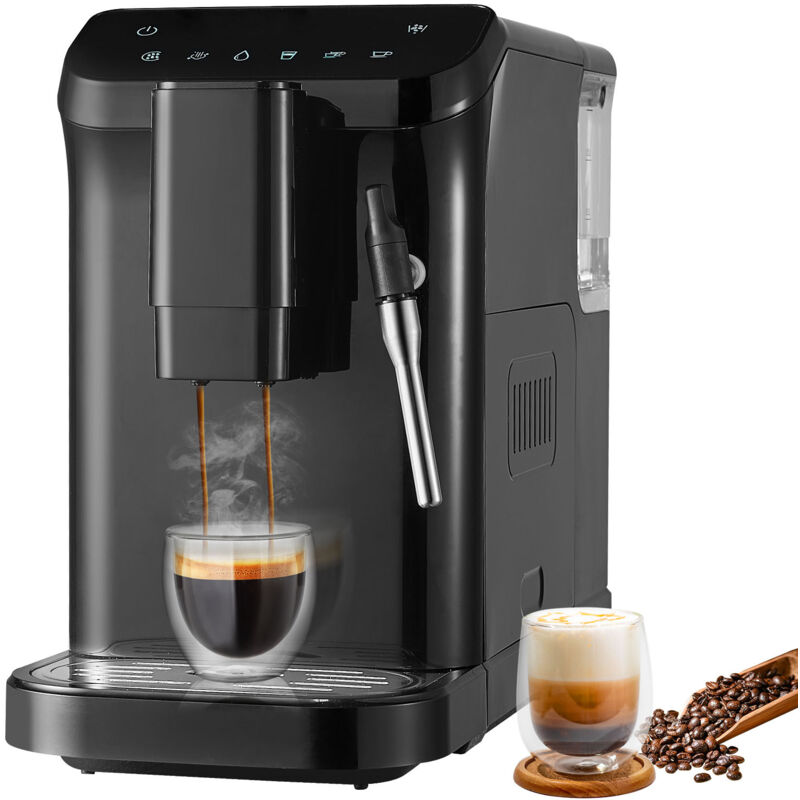 Machine à expresso automatique - La perfection du café à la maison La machine à café à 20 bars est livrée avec une buse à vapeur, un moulin intégré