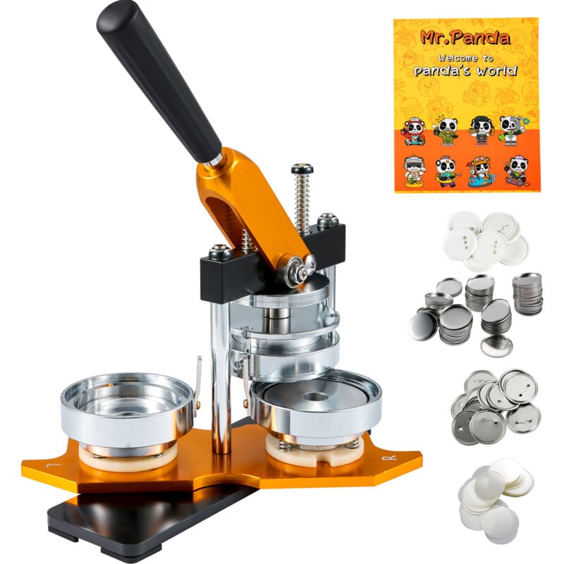 Machine à fabriquer des boutons 75 mm, kit de presse à badges 3' avec 100 pièces gratuites - Mophorn