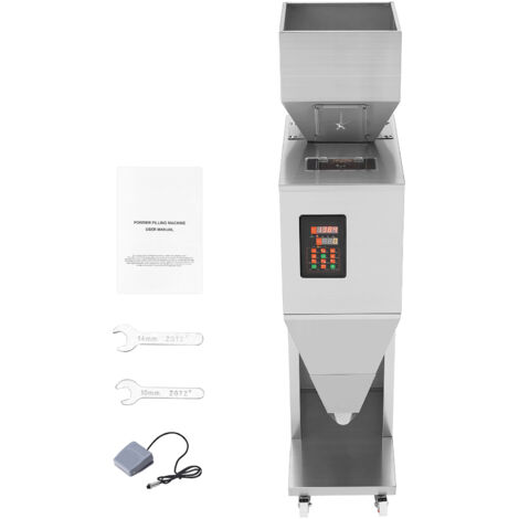 Mophorn  Machine de remplissage de particules, 0,044-11 lbs/20-5000g, remplissage automatique avec pédale, machine de pesée en acier inoxydable pour haricots, graines, céréales, thé