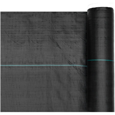 Mophorn Malla Antihierbas 0,4 x 15,2 m, 90 g/m², Tela Geotextil de Polipropileno Tejido para Control de Maleza, Ideal para Ventilación, Drenaje, Jardines, Espacios Exteriores y Caminos de Grava
