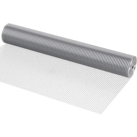 Mophorn Malla de Alambre Soldada 1220mm x 15,24m Rollo de Malla de Alambre Galvanizado en Caliente 12,7x12,7 mm Valla de Alambre de Gallinero Calibre 19 para Jaulas de Conejos, Jardín, Roedores Pequeñ