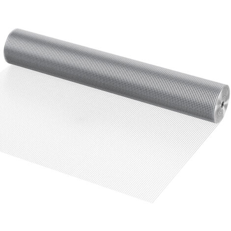 Mophorn Malla de Alambre Soldada 915mm x 15,24mm Rollo de Malla de Alambre Galvanizado en Caliente 6,35x6,35 mm Valla de Alambre de Gallinero Calibre 23 para Jaulas de Conejos, Jardín, Roedores Pequeñ