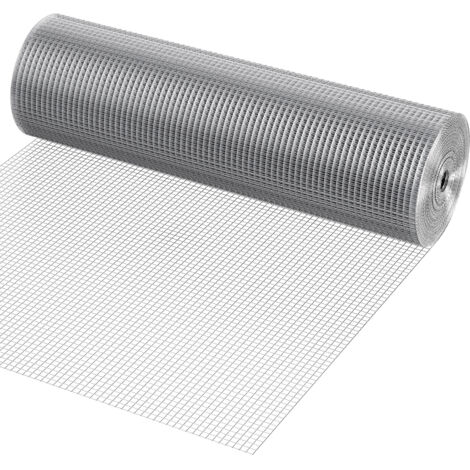 Mophorn Malla de Alambre Soldada 915mmx30,48m Rollo de Malla de Alambre Galvanizado en Caliente 12,7x12,7 mm Valla de Alambre de Gallinero Calibre 19 para Jaulas de Conejos, Jardín, Roedores Pequeños