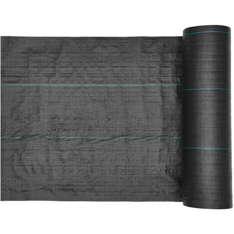 Mophorn Malla para Control de Maleza 1,8 x 76,2 m 168 g/m², Tela Geotextil de Polipropileno Tejido de Alta Densidad para Jardines, Invernaderos, Caminos de Grava, Drenaje y Uso Exterior