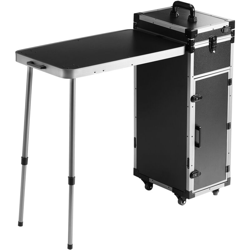 Mophorn - Mallette de maquillage professionnelle , mallette de maquillage extra large en aluminium organisateur de voyage de maquillage à roulettes