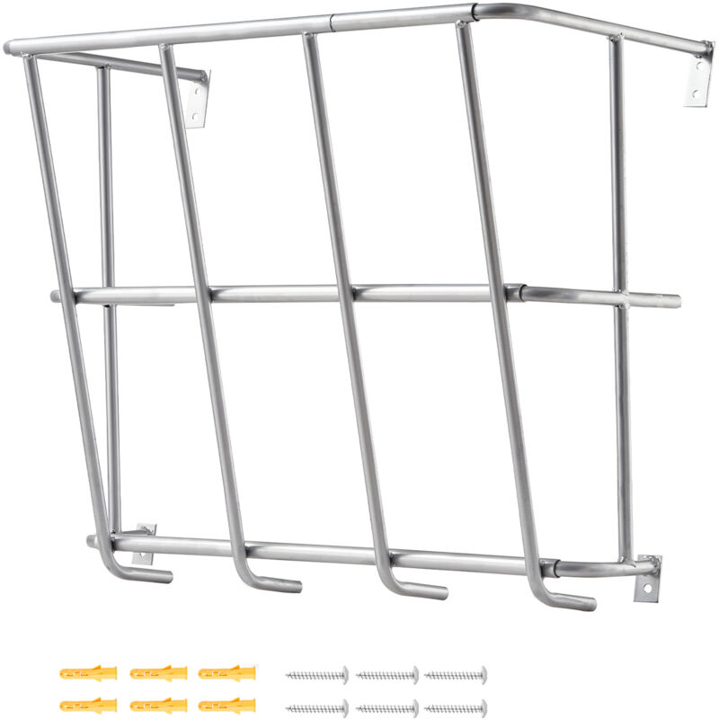 Mangeoire à foin pour bétail, capacité de 18,5 gallons, support à foin pour chèvres en acier robuste, support mural de 24,4 po, pour moutons et