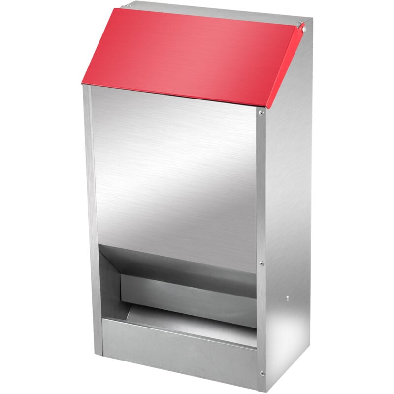 Mangeoire à volaille galvanisée pouvant contenir 30 lb de nourriture Mangeoires à poulet sans gaspillage 13,8 x 8,3 x 17,7 pouces Mangeoire à poulet