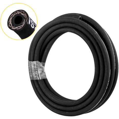 Mophorn Manguera Hidráulica de 100 m, Manguera Hidráulica en Espiral, Manguera Hidráulica de Goma con 2 Trenzas de Alambre de Acero de Alta Resistencia, Manguera Hidráulica a Granel -20 ℃ a 140 ℃