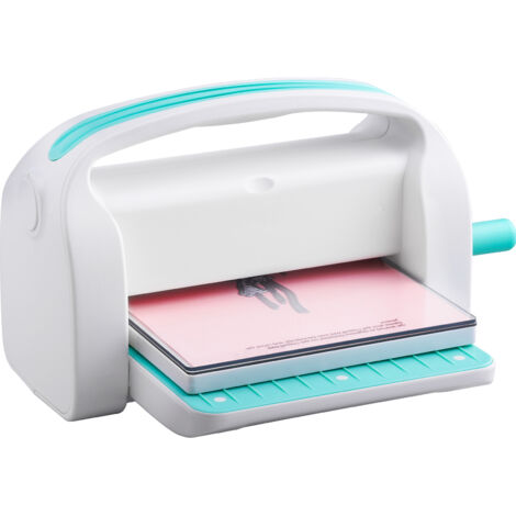 Mophorn Manuelle Stanz- und Prägemaschine, tragbares 9-Zoll-Scrapbooking-Set für Kunst und Handwerk, Kartenherstellung und Basteln, weiß