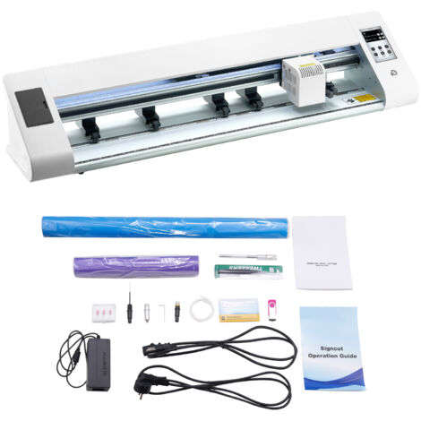 Mophorn Máquina de Corte de Vinilo, Cortadora de 900 x 185 x 185 mm con Función de Detección Automática de Bordes, Incluye 2 Tipos de Cuchillas, Software de Diseño y Materiales
