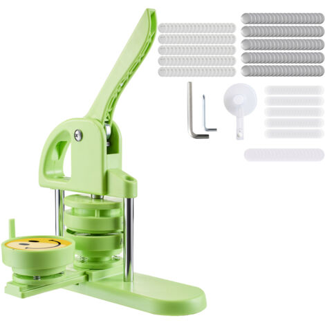 Mophorn Máquina para Crear Insignias de 75 mm, Incluye 100 Juegos de Botones, con Mango Ergonómico Mejorado, Ideal para Diseñar Pines Personalizados, Llaveros y Chapas, Color Verde