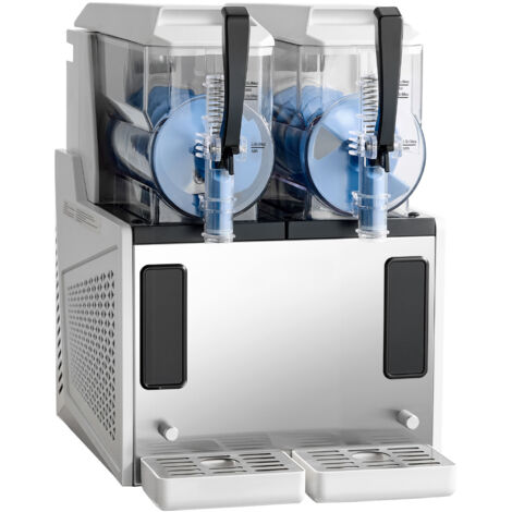 Mophorn Máquina para preparar granizados con dos depósitos de 3 litros, ideal para uso doméstico, sin necesidad de añadir hielo, equipada con cinco programas preconfigurados para elaborar margaritas