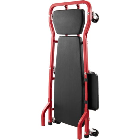 Mophorn Mechanic Garage Creeper, 1118 mm, 136.1 kg Capacity Automotive Rolling Creeper with 6 Casters Adjustable Cushioned Headrest Tool Tray, Heavy Duty Steel Frame for Garages, Repair Shops, and DIY