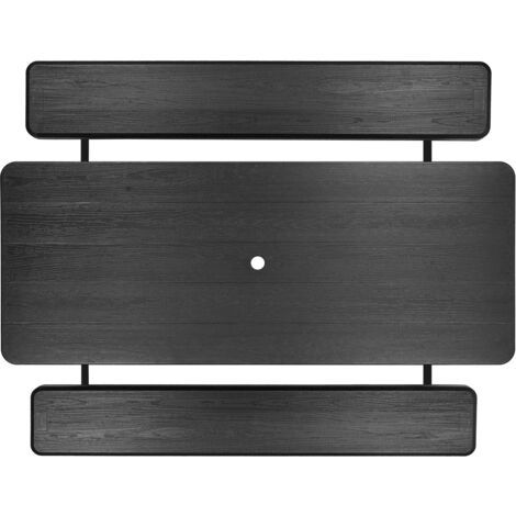 Mophorn Mesa de pícnic plegable de 180 x 74 x 3,7 cm con bancos de 180 x 30 x 4,5 mm, estructura de acero resistente. Ideal para uso interior y exterior, incluye orificio para sombrilla. Color negro.