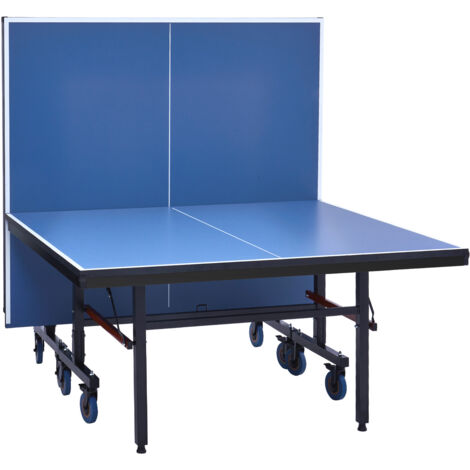 Mophorn Mesa de Ping-pong para Juego de Tenis de Mesa 2740x1525x760 mm Mesa de Ping-pong de MDF Plegable Portátil para Interiores con Red de Liberación Rápida y Ruedas de Bloqueo Tapas de 25 mm