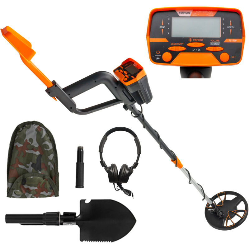 Metal Detector 3010 Waterproof High Accuracy lcd Display Underground Detector for Adults and Children Yellow (Détecteur de métaux 3010 étanche à