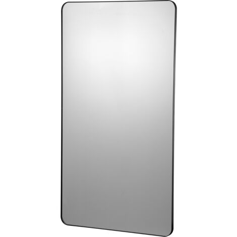 Mophorn Miroir de maquillage mural, 0,15" d'épaisseur, miroir 30" x 55". Avec cadre en alliage d'aluminium et film antidéflagrant. Support en forme de Z résistant aux rayures. Pour salle de bain