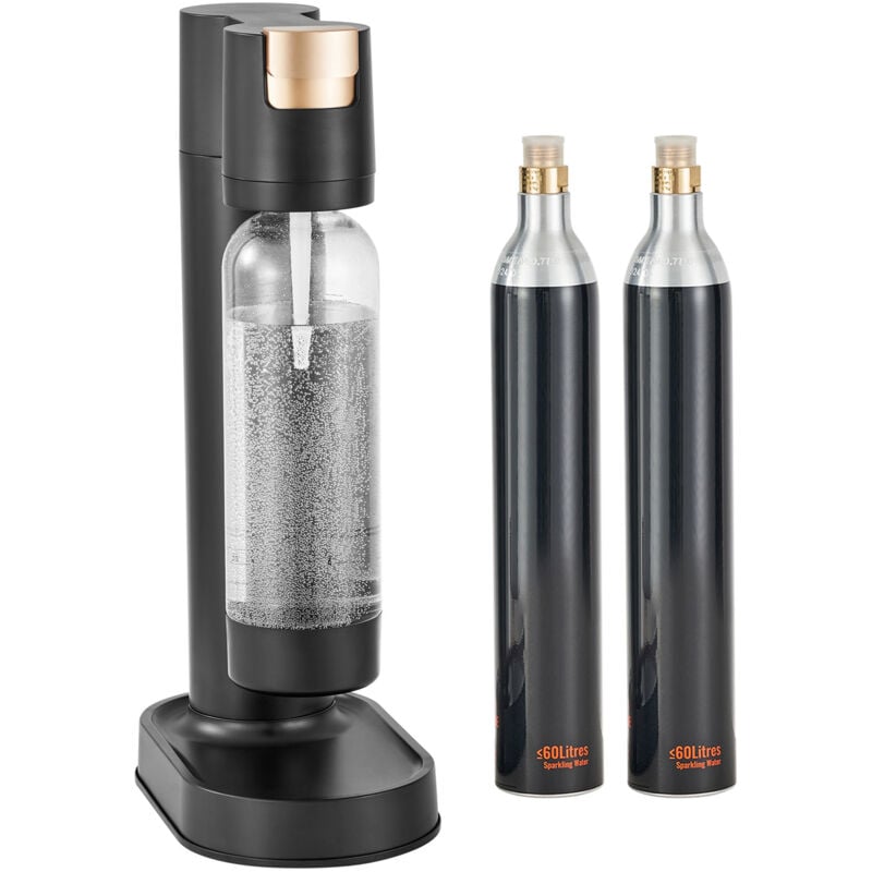 Mophorn - machine à eau gazeuse, machine à soda pour la carbonatation à domicile, bouteille pet de 1L, 2 bouteilles de CO2, compatible avec les