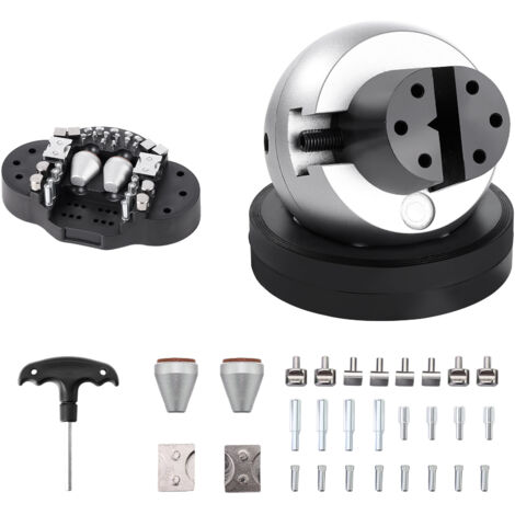 Mophorn Morsa a Sfera, Strumento per Incisione da 5" con Rotazione a 360°, Kit di Fissaggio per Gioielli da 35 Pezzi, Ideale per Intarsi di Pietre Preziose e Incisioni di Precisione