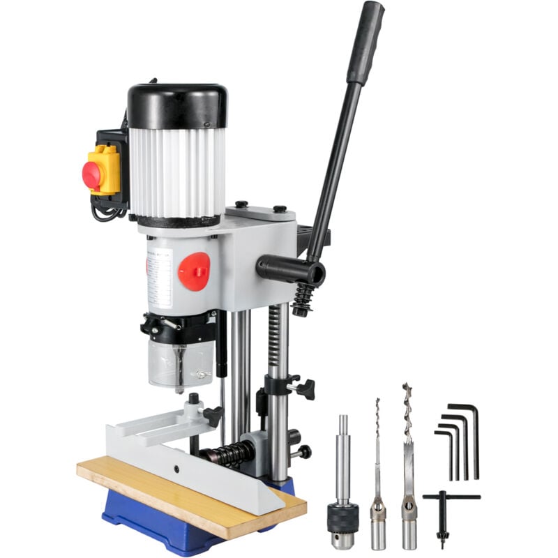 Mophorn - Mortaiseuse d'établi 1/2 cv 1400 tr/min Perceuses d'établi 60 livres Machine à mortaiser d'établi Capacité du mandrin 13 mm Pour meulage