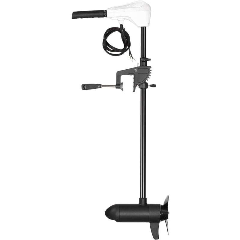 Moteur de pêche à la traîne électrique 12 v 55 lb, moteur de bateau hors-bord monté sur tableau arrière à 8 vitesses avec indicateur de batterie,