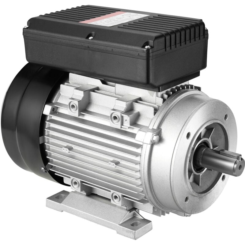 Mophorn - Moteur électrique, moteur de compresseur d'air monophasé, 7,5 a 220-240 v 1,1 kW 1400 tr/min, cadre 90S B34, arbre à clavette de 24 mm,