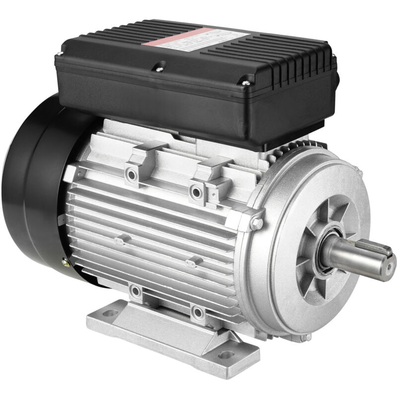 Moteur électrique, moteur de compresseur d'air monophasé, 9,85 a 220-240 v 1,5 kW 1400 tr/min, cadre B3 90 l, arbre à clé de 24 mm, rotation cw/ccw