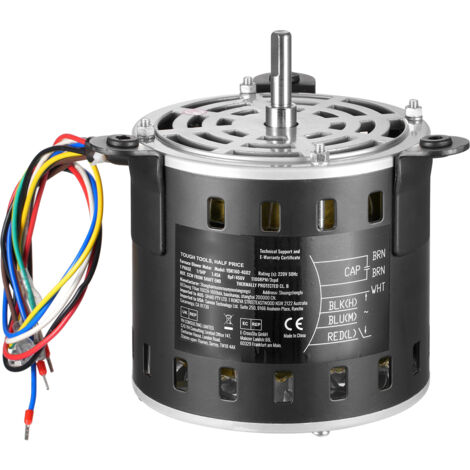 Mophorn Motor de soplador de horno de 1/5 HP, 220 V, 1,45 A, 1100 RPM, 3 velocidades, eje de 10 mm, rotación en sentido antihorario, incluye condensador CBB60 de 8 μF