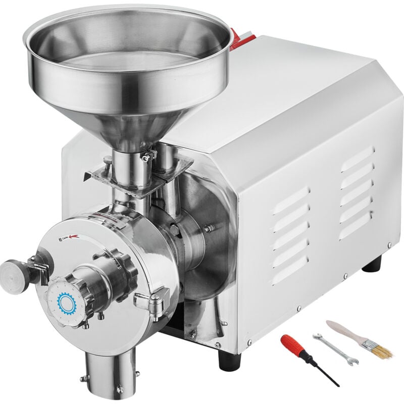 Moulin à soja Machine commerciale pour épices Moulin à maïs 3000 w 100 kg/h Moulin à farine industriel en acier inoxydable pour poivre, soja,