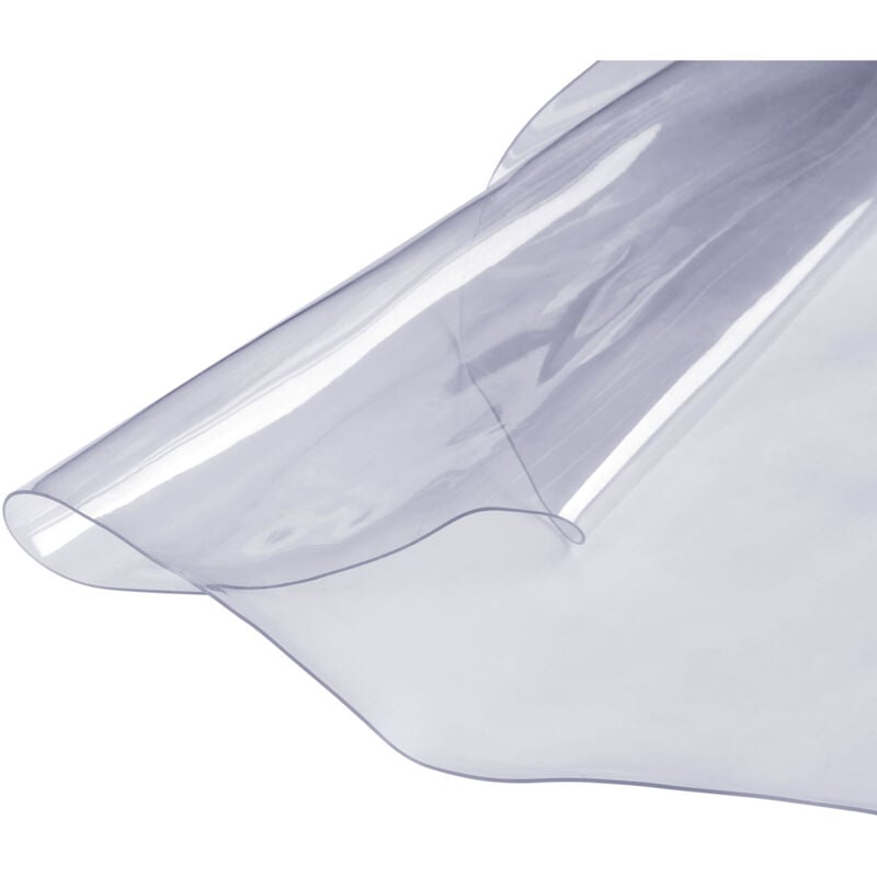 Nappe de protection transparente, ronde de 48 pouces (1230 mm), nappe en plastique pvc de 1,5 mm d'épaisseur, protection de bureau imperméable pour