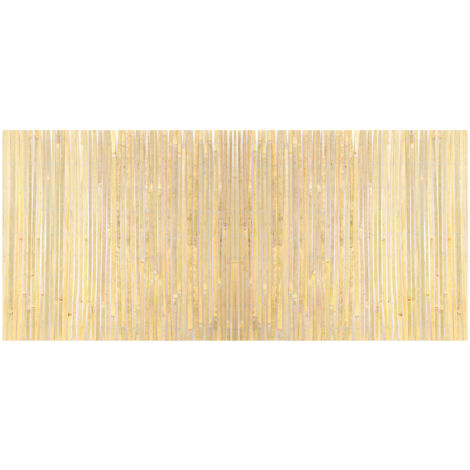 Mophorn Natural Bamboo Slat Screening, Eco-Friendly Privacy Fence Panel, 3 ft H x 19.6 ft L, Garden, Backyard, Balcony, Patio, Pool Side, Outdoor, Brown